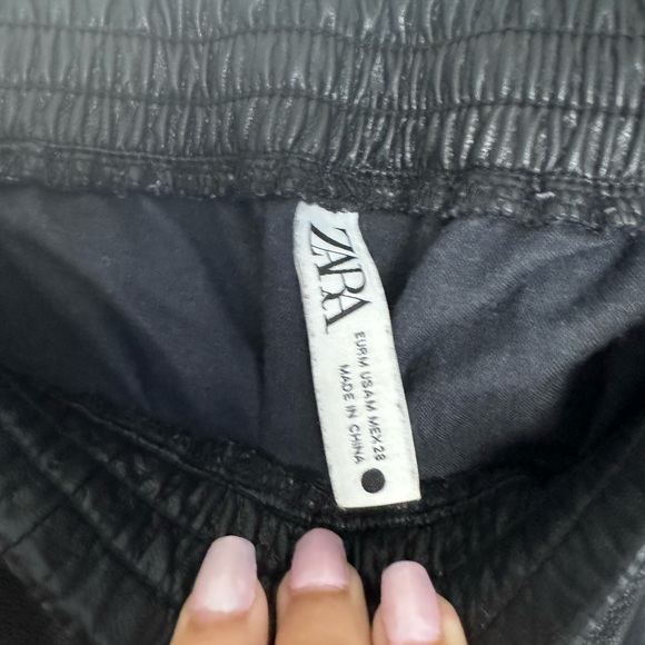 ZARA faux lather joggers - Picture 3 of 3